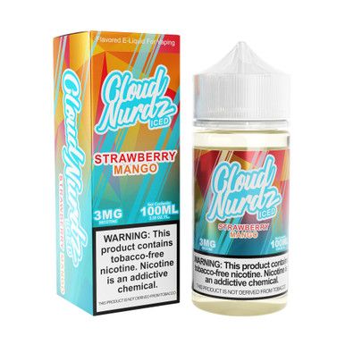 Strawberry Mango Iced Cloud Nurdz TFN 100mL with packaging