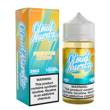Pineapple Mango Ice Cloud Nurdz 100mL with packaging