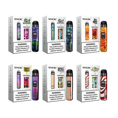 SMOK Novo Pro Device + Daddy’s Vapor 10mL Collab Set Group Photo