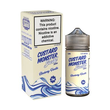 Blueberry Vanilla Monster Vape Labs Custard Swirl Series 100mL with packaging