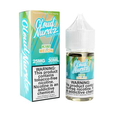 Kiwi Melon Iced Cloud Nurdz TFN Salts 30mL with Packaging