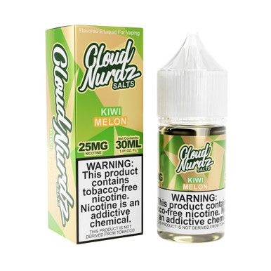Kiwi Melon Cloud Nurdz TFN Salts 30mL with packaging