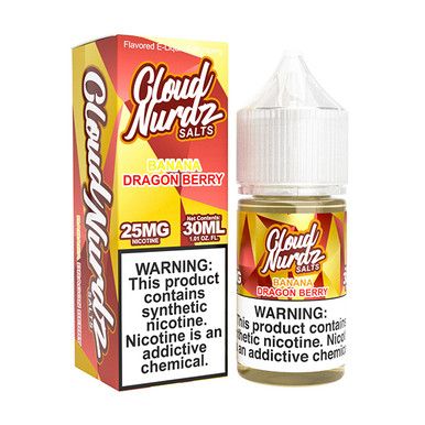 Banana Dragon Berry Cloud Nurdz Salts 30mL with packaging