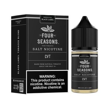 CVT Four Seasons Black Label Salts 30mL with packaging