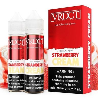 Strawberry Cream by Verdict E-Liquid with Packaging