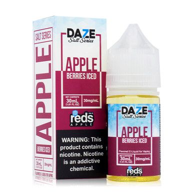 Reds Berries Iced by 7 Daze Salt E-Liquid with packaging