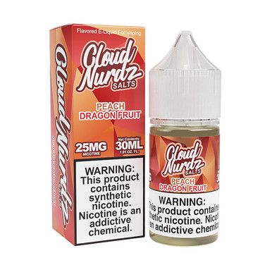 Peach Dragonfruit By Cloud Nurdz TFN Salt Series 30mL with packaging