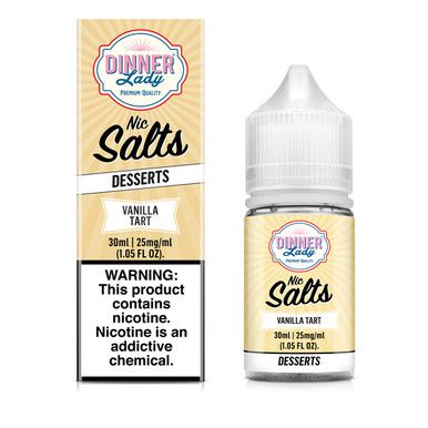 Vanilla Tart Dinner Lady TFN Salts 30mL with packaging