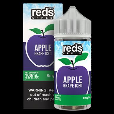 Grape Ice 100mL by 7Daze Reds 100mL Freebase with packaging