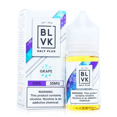 Purple Grape Ice (Grape Ice) by BLVK Salt Plus E-Liquid with Packaging