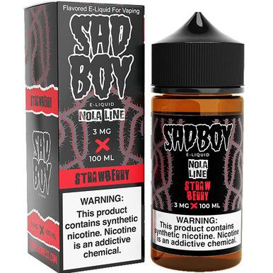 Nola Strawberry by Sadboy Nola Bar E-Liquid with packaging