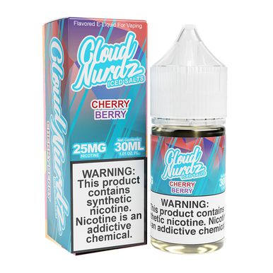 Cherry Berry Ice Cloud Nurdz Salts 30mL with packaging