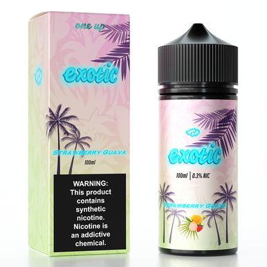 Strawberry Guava By One Up TFN E-Liquid 100mL (Freebase) with packaging
