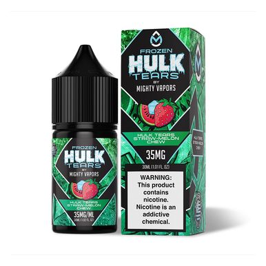 Frozen Hulk Tears Straw Melon Chew Mighty Vapors Salts 30mL with packaging