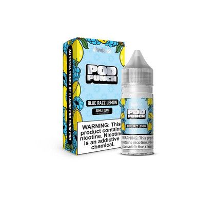 Blue Razz Lemon Vapetasia Pod Punch Salts 30mL with packaging