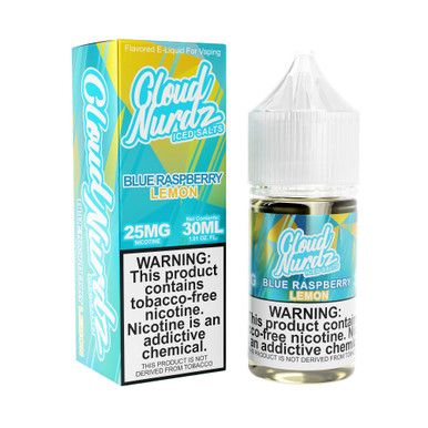 Blue Raspberry Lemon Iced Cloud Nurdz TFN Salts 30mL with Packaging