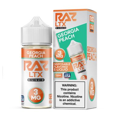 Georgia Peach RAZ LTX 100mL with packaging
