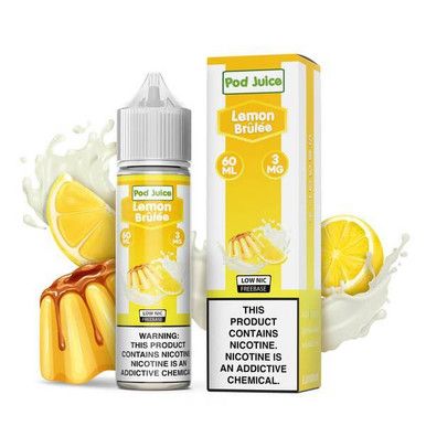 Lemon Brulee by Pod Juice E-Liquid with Packaging