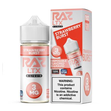 Strawberry Burst RAZ LTX 100mL with packaging