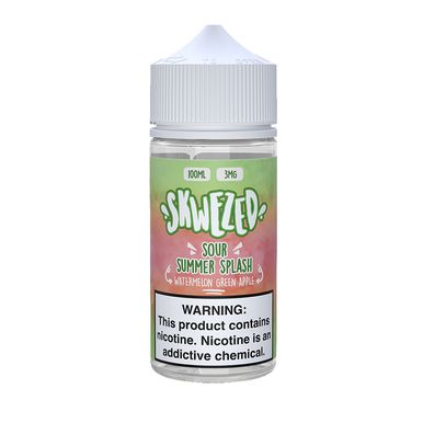 Sour Summer Splash (Watermelon Green Apple) By Skwezed E-Liquid 100ml bottle