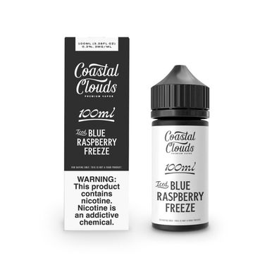 Iced Blue Raspberry Freeze Coastal Clouds 100mL with packaging