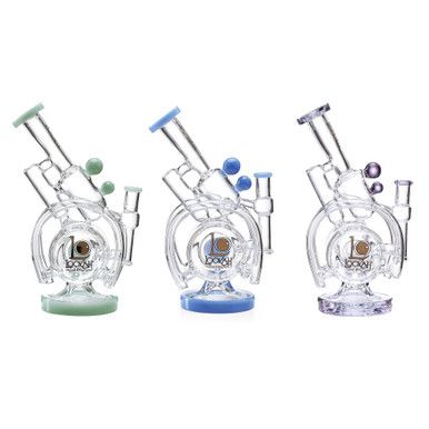 Lookah (Dab Rig) 14″ Recycler Orbital Double Chamber Water Pipe Group Image