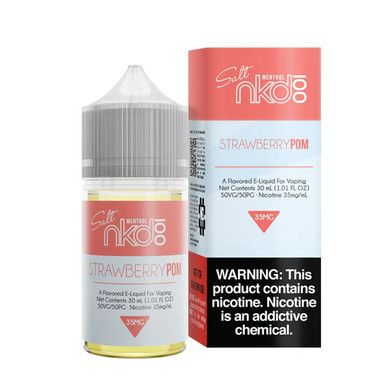Strawberry Pom Menthol by NKD 100 Salt (Formerly Brain Freeze) E-Liquid with packaging