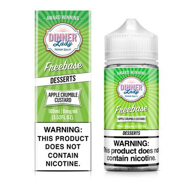 Apple Crumble Custard Dinner Lady TFN 100mL with packaging