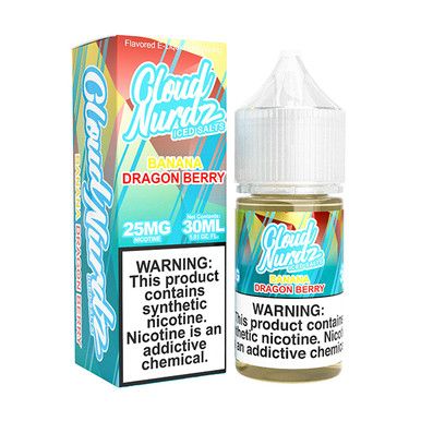 Banana Dragon Berry Ice Cloud Nurdz Salts 30mL with packaging