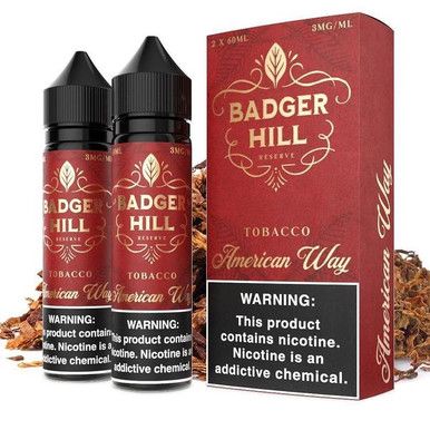 American Way by Badger Hill Reserve E-Liquid with Packaging