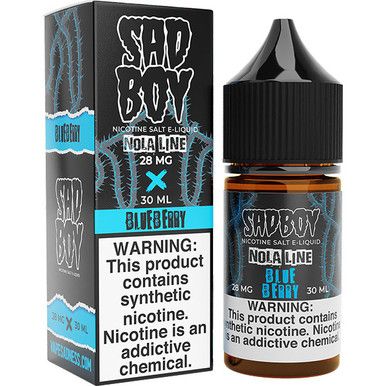 Nola Blueberry by Sadboy Nola Bar Salt E-Liquid Bottle with packaging