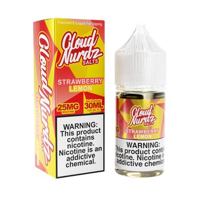 Strawberry Lemon Cloud Nurdz Salts 30mL with packaging