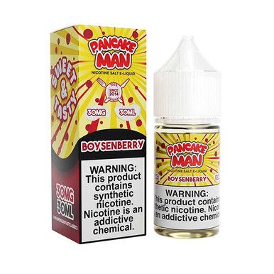 Boysenberry Pancake Pancake Man Salts 30mL with packaging