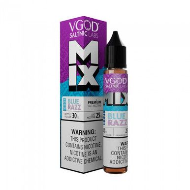 Iced Blue Razz VGOD Salts 30mL with packaging