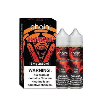 Hurricane  by Chain Vapez Series 120mL (2x60mL) with packaging