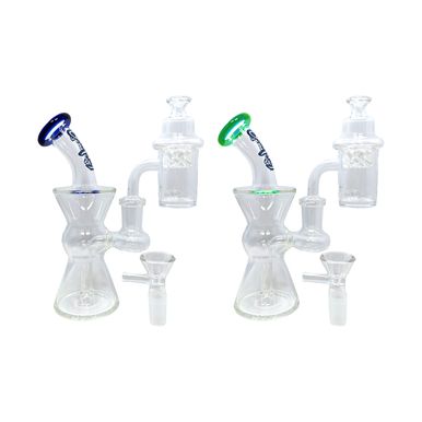Dogg Lbs (Water Pipe) DLWP0031-0032 6" Everyday Mini Rig Hourglass Box Set with Banger & Carb Cap group photo