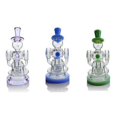 Lookah (Dab Rig) 8.66″ Recycler Gentleman Robot Water Pipe Group Image