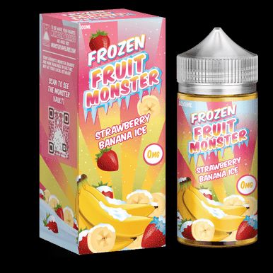Strawberry Banana Ice by Frozen Fruit Monster Series E-Liquid with Packaging