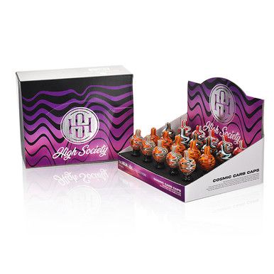 High Society – Cosmic Premium Wig Wag Carb Cap (20ct Display Case) with Packaging