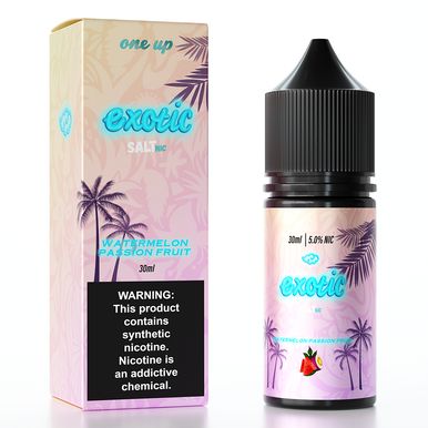 Watermelon Passion Fruit by One Up TFN Salt Series E-Liquid 30mL (Salt Nic) with packaging