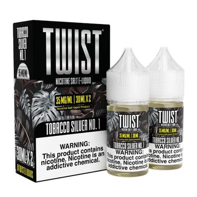Tobacco Silver No. 1 Twist Eliquid Salts 60mL with packaging