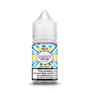 Vanilla Custard by Dinner Lady Tobacco-Free Nicotine Salt Series E-Liquid Bottle