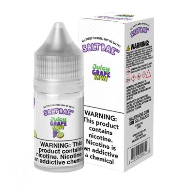 Juicy Grape Kiwi Iced Salt Bae 50 Salts 30mL with packaging