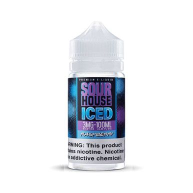 Raspberry Iced by Sour House E-Liquid bottle