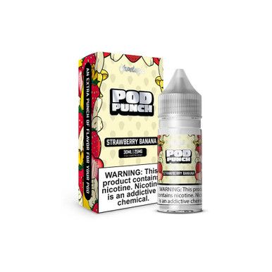 Strawberry Banana Vapetasia Pod Punch Salts 30mL with packaging