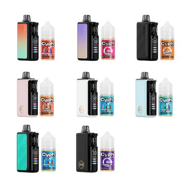 Voopoo Navi Pod System + Cyph Salts 30mL Collab Set group photo