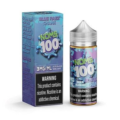 Blue Razz Shark Noms 100 100mL with packaging