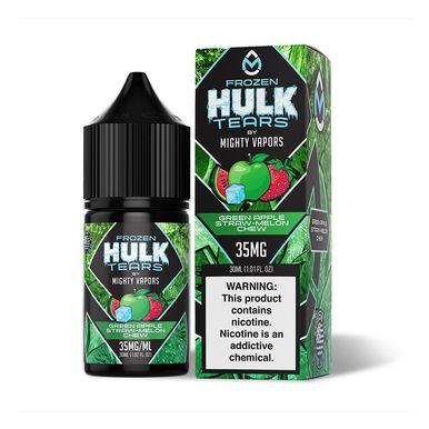 Frozen Green Apple Straw Melon Chew Mighty Vapors Salts 30mL with packaging