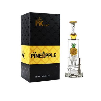 MKGlass MK100 Pineapple Glass Nectar Collector Kit - Brown with packaging