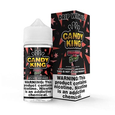 Strawberry Pop Drops Candy King 100mL with packaging